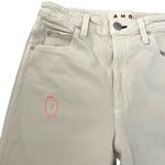 AMO Bella Jeans Denim Frayed Hem High Rise Vintage White Cream Women’s Size 28 Photo 5