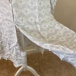 J. Valdi Womens Barcelona Tie Front Midi Shirt Dress Size Medium (M3) White Photo 6