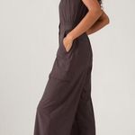 Athleta New 14 Brooklyn Utility Jumpsuit Shale Size 14 Photo 5