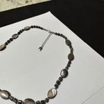 CHAPS Signed Silver Tone Shell Bead Beaded Necklace Photo 6