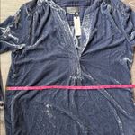 Anthropologie NEW Melody Velvet Tunic Dress Slate Blue Small Photo 10