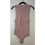 Free People Intimately On Point Bodysuit Cloud Pink Ribbed Mock Neck-XS Photo 1