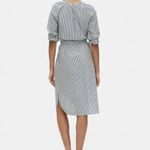 Gap  Poplin Stripe Raglan Tie-Belt Shirtdress Photo 9