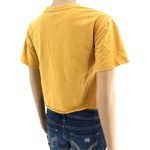 Awake  SMALL Yellow Cold Crush California 1987 Crop Top Tee Short Sleeve Crew Photo 3