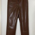Aritzia Aritizia Wilfred the melina cropped pant Vegan Leather pants brown cognac US 14 Photo 1