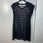 Krimson Klover Jasmine Black White Floral Laser Cut Dress size medium athletic Photo 1