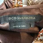 BCBGMAXAZRIA Vintage 100% Silk Beaded Halter Dress Cottagecore Boho Y2K Photo 5