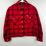 Dixxon The Loveless Flannel Shirt Womens M Red Plaid Cropped Button Down Top Size M Photo 0