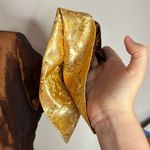 Chinese bronze and gold traditional style satin evening jacket side closure Size M Photo 6