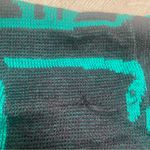 Kizz Sweater Womens Medium Black Green Vintage 90s Aztec Grandpa Pullover Photo 5