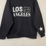 Orange Kiss  Crewneck Sweatshirt Women M Terry Embroidered Los Angeles 98 Grey Photo 2