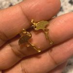 Flamingo Stud Earrings Dipped In Gold!! So Pretty!!! Brand New!! Gold Photo 2