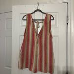 Free People  escape with me coverup romper striped pink red open back size S Photo 4