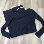 Theory Wool Duster cable-knit long cardigan womens Navy Blue (medium) minimalist Photo 3