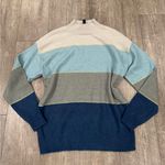 H by Halston  Women's Blue and Gray Striped Sweater Photo 1