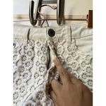 Mossimo High Rise Denim Shorts S Flower Crochet Festival Bohemian Hippie 70s Photo 3