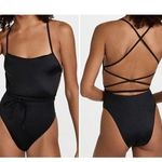 Good American NWT Black Barely There One-Piece Swimsuit Strappy Stretch - Size 3 Photo 1