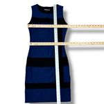 Anatomie Retro Colorblock Fleece Lined Sleeveless Sheath‎ Dress Blue Black XS Photo 12