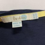 Boden Empire Waist Shift Dress Women's Size 10R Navy Blue Yellow Embroidered Photo 10