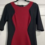 Bisou Bisou  Women’s Black and Dark Red Short Sleeve Dress - Size 6 Photo 1