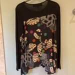 Desigual  black patterned tunic top EUC Photo 2