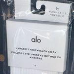Alo Yoga NWT - Unisex Throwback Crew Socks in White w/Black Logo Photo 1