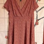 SheIn Really Cute Red Dress with White Floral Designs NWOT! Photo 1