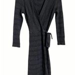 Amanda Uprichard  Knit Gray Long Sleeve Sweater Wrap Dress Size S Photo 0