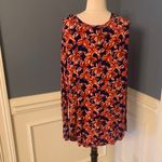 Fantastic Fawn Boutique Dress Navy Blue Floral Shift Womens Small Photo 3