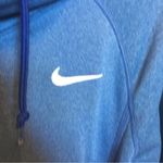Nike woman’s size small heather blue and white hoodie sweatshirt kangaroo pocket Photo 1