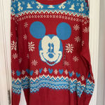 Disney  women’s Red and Blue Knit Christmas Sweater size 2xl Photo 0