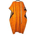 Sante Classics Kaftan Dress Women OS Orange‎ Paisley Kimono Duster Boho Cover Up Orange Size undefined Photo 6