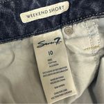 Seven7  Denim High Rise Distressed Raw Hem Cotton Weekend Shorts Womens 10 Photo 9