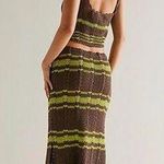 Free People NEW  Donni Sweater Set Natural Brown Green Size Small Y2K Retro Boho Photo 1