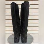 Jimmy Choo Doreen Rugged Suede Knee High Zipper Detail Boots Black 38.5/8.5 Photo 3