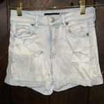 Aeropostale Aéropostale Jean Shorts Women's 00 Juniors High  Waisted Mid‎ Stretch Cuffed Photo 0