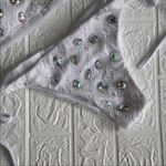 None White lace bikini Swarovski crystals wedding bachelorette FIRM Photo 13