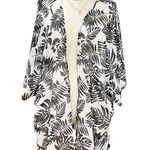 West Loop  Beach Cover Up Sheer Palm Leaves Floral One size Fits Most Photo 0