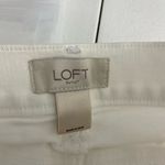 Loft women’s solid white denim skinny fit ripped distressed look jeans casual 0 Photo 5