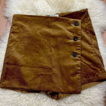 Love Tree  Asymmetric Button Camel Stretch Corduroy Skort M Photo 0