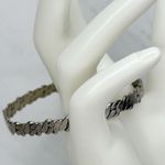 Vintage Aton Signed Silver Braided Bangle ✨ Designer Flat Woven Bracelet 💫 Photo 6