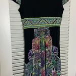 MD Floral Silk Short Sleeve Maxi Dress Multi Size M Photo 1