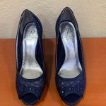 Adrianna Papell Midnight Blue Mesh Heels Photo 1