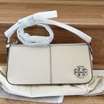 Tory Burch NWT  McGraw Leather Shoulder Bag In Brie Photo 0