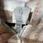Joie  plaid thick chunky plaid flannel half zip‎ hooded sweatshirt size large Photo 2