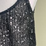 ZARA black sequins tie waist spaghetti straps cropped top Photo 9