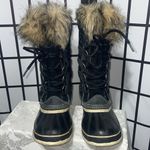 Sorel  joan of Arctic Snow Boots Faux Fur Black Size 8 US Photo 2