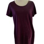 32 Degrees Heat Women’s 32 Degrees Purple Relaxed Short Sleeve Dress With Pickets Photo 0