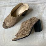 Vince Camuto Mesella Natural Spotted Calf Hair Mules Size 9.5 Photo 1