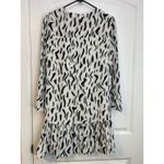 Joie  Silk Shift Dress Size Small Black and White Peplum Country Club Preppy NWT Photo 5